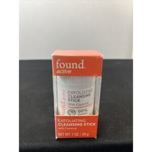 Found Active Natural Exfoliating Cleansing Stick with Coconut 1 Oz *NEW*